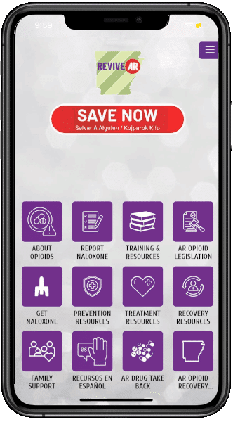 ReviveAR app homepage